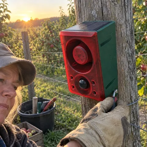 Solar-Bewegungsmelder mit Alarm und Tierabwehr für draußen – Produktabbildung