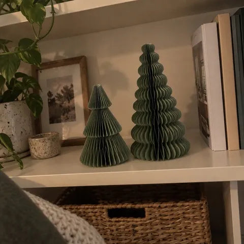 A shelf with seasonal texture