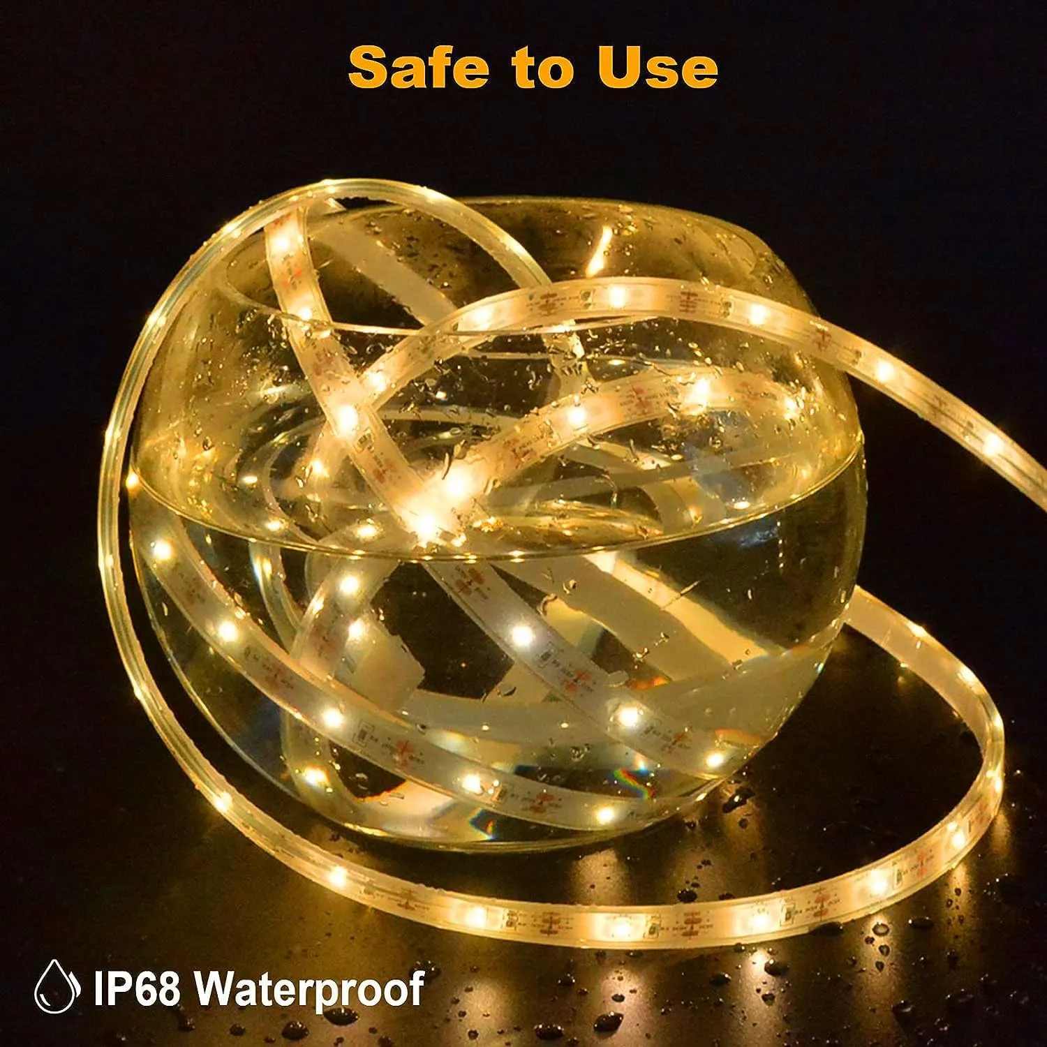 Water-resistant protected LED strip