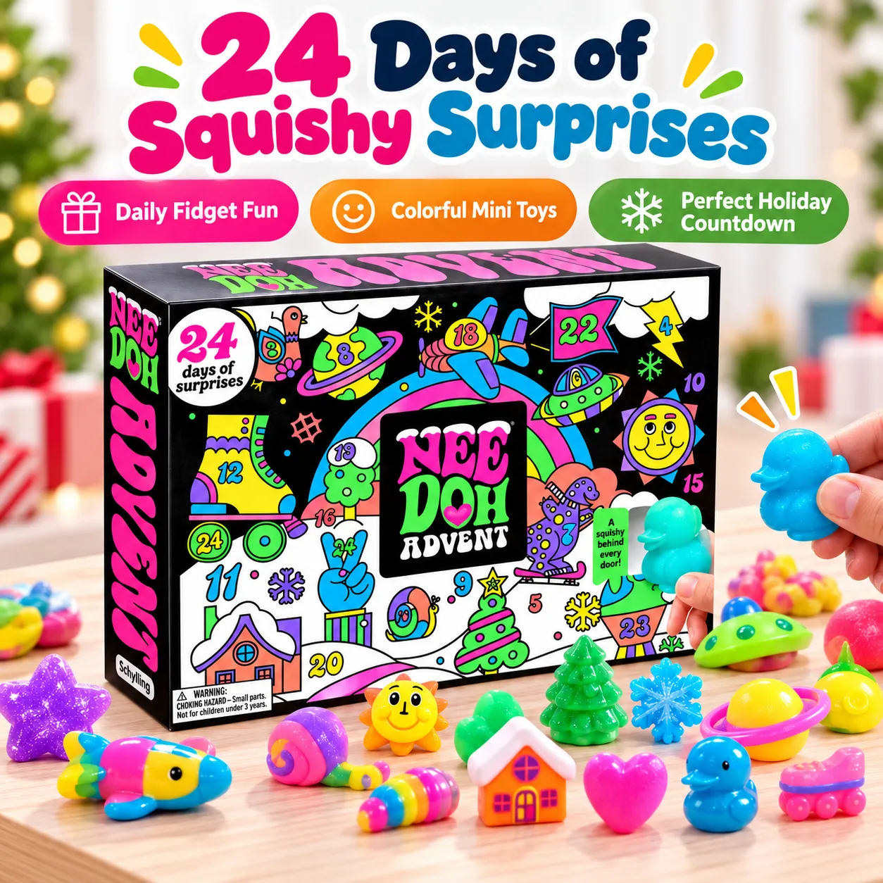 24 days of colorful squishy surprises