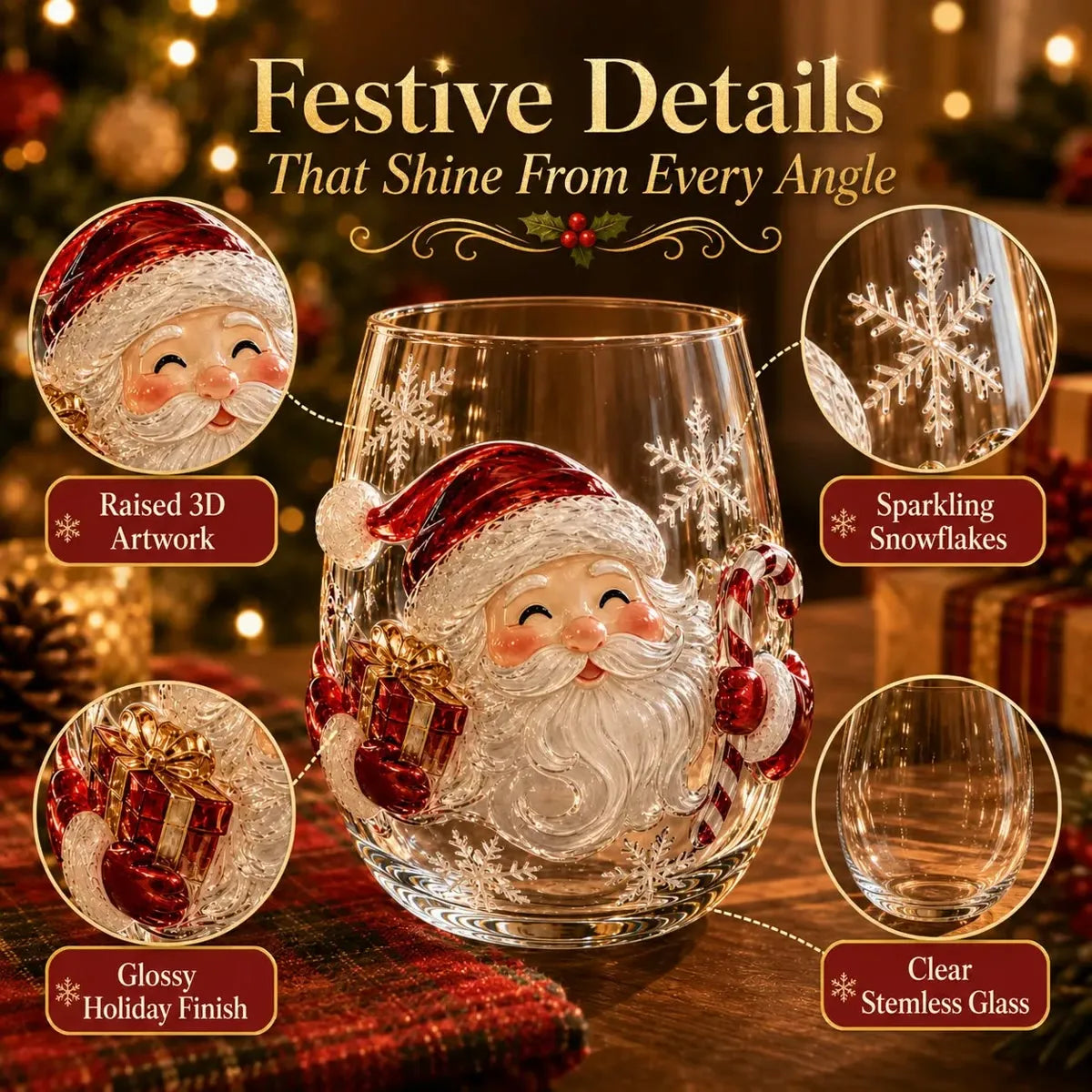 Magical Christmas 3D Art Glass Collection