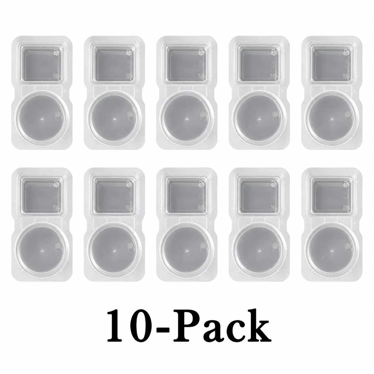 Ten pack arranged as two rows of five