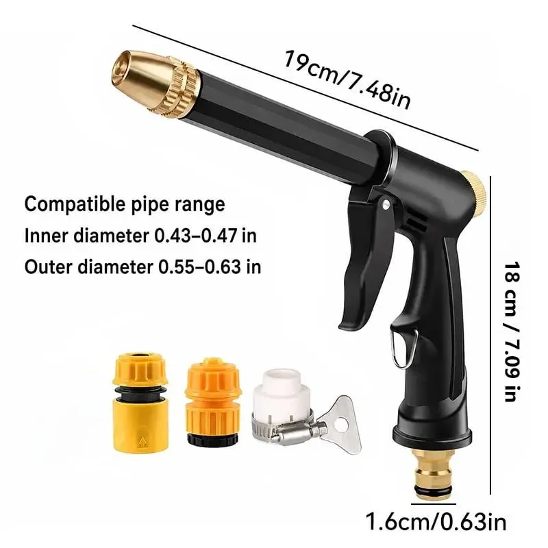 Portable water sprayer dimensions and compatible hose range