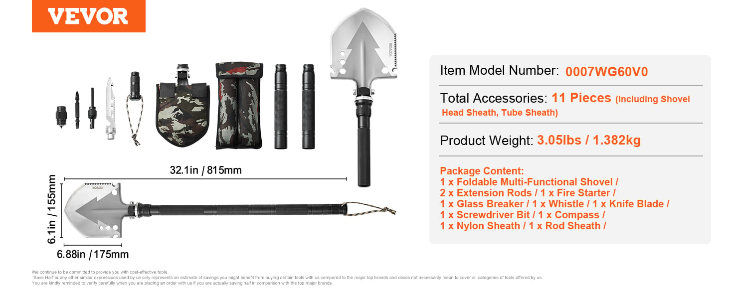 compact tactical shovel