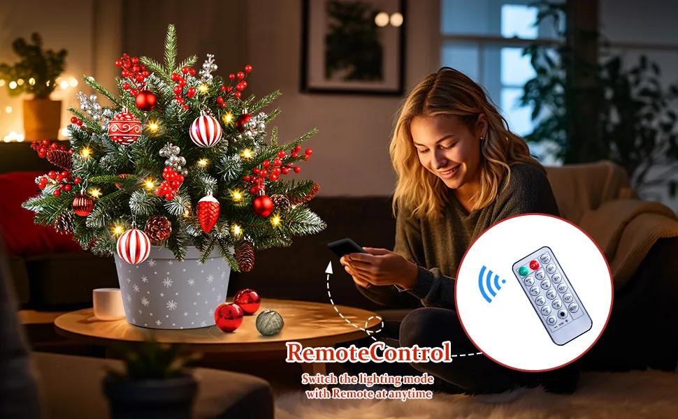 Árbol de Navidad para exteriores de 18 pulgadas