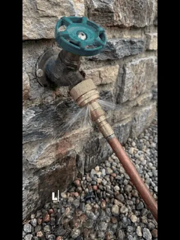 Garden hose quick connector installation and leak-resistant connection demo