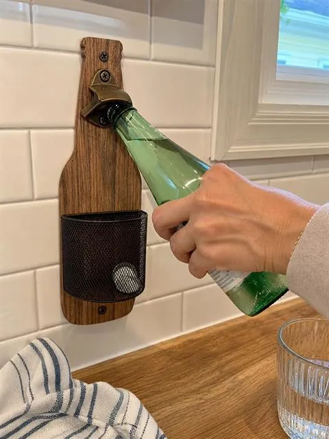Casual customer-style kitchen snapshot of the wall-mounted opener