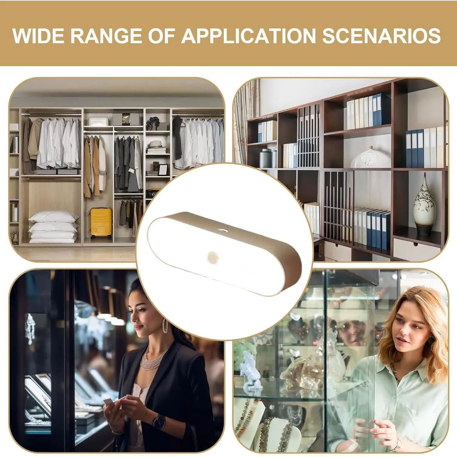 Sensor light placement ideas for closets shelves and display cabinets