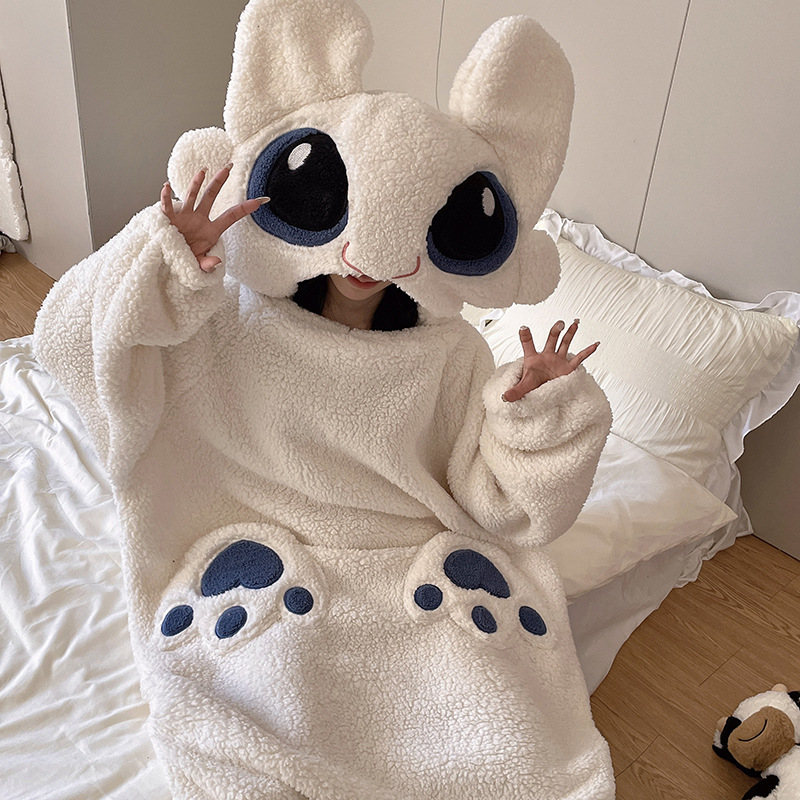 Supplied photo of white hooded robe