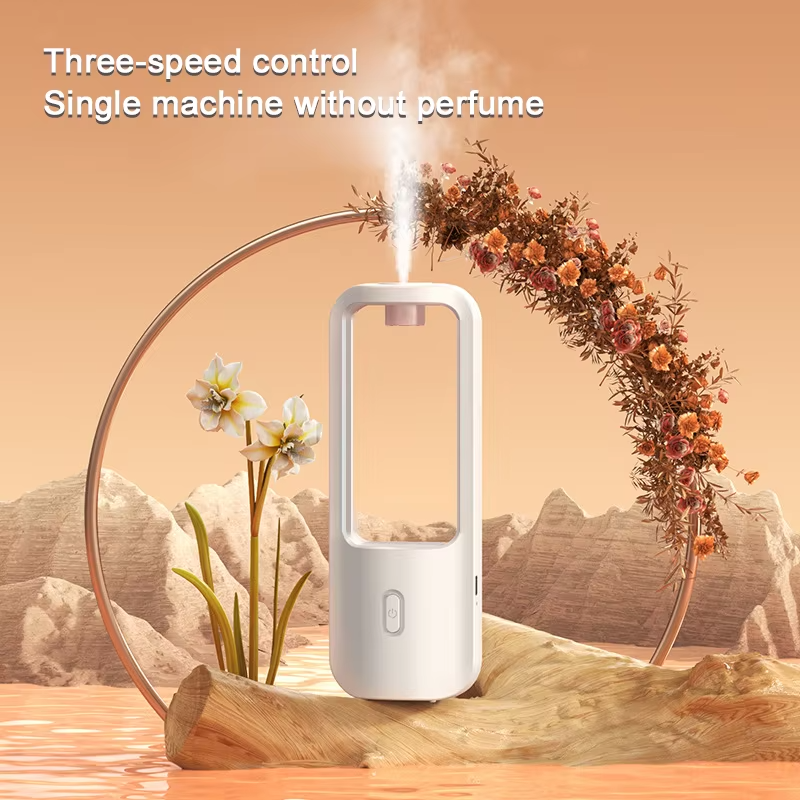 White aroma diffuser with three selectable mist levels