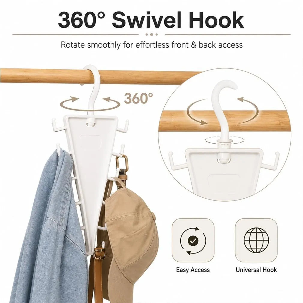 12-Hook V-Shaped Closet Organizer