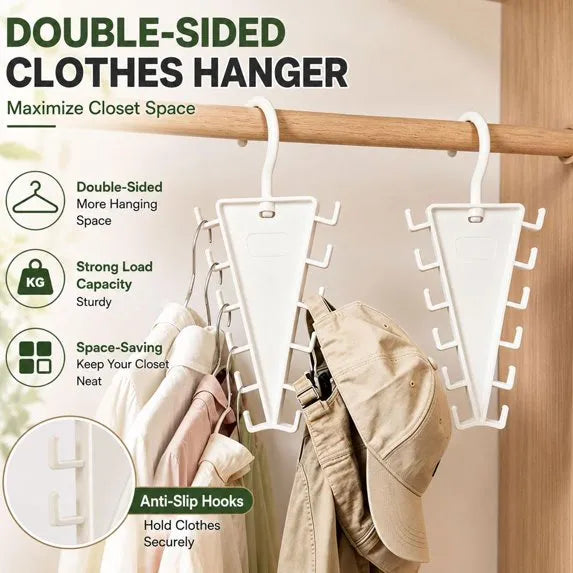 12-Hook V-Shaped Closet Organizer