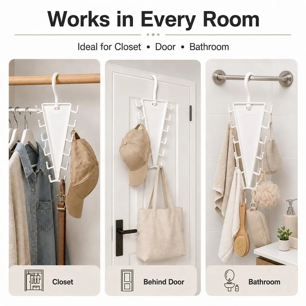 12-Hook V-Shaped Closet Organizer