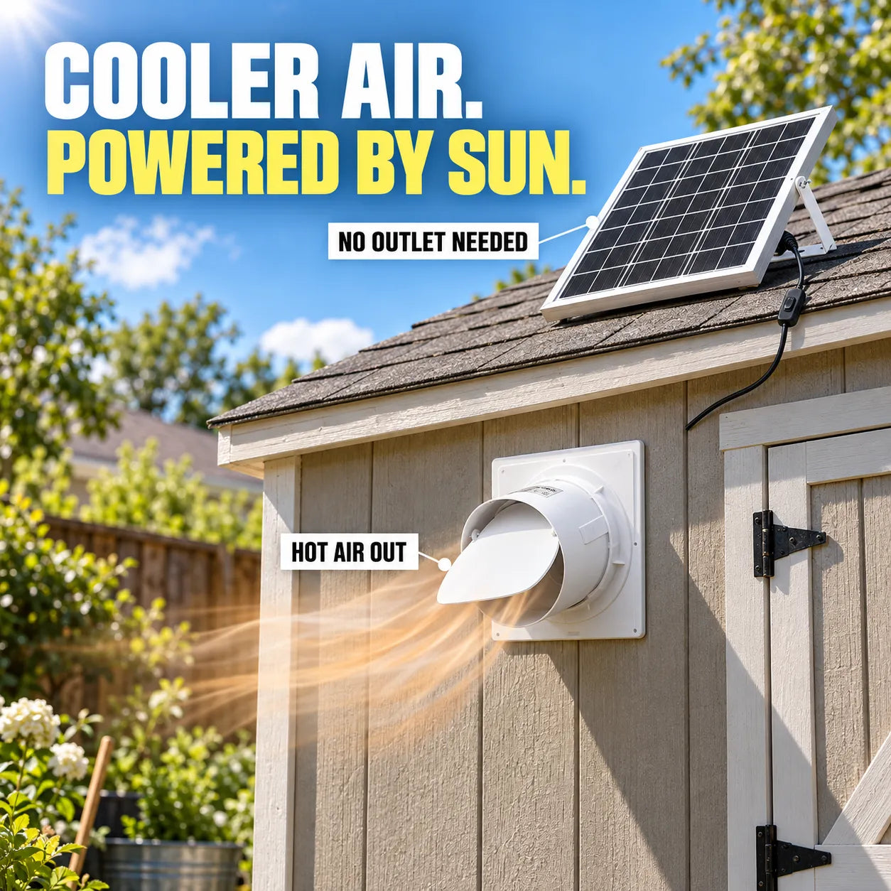 4-Inch Solar-Powered Exhaust Fan Kit