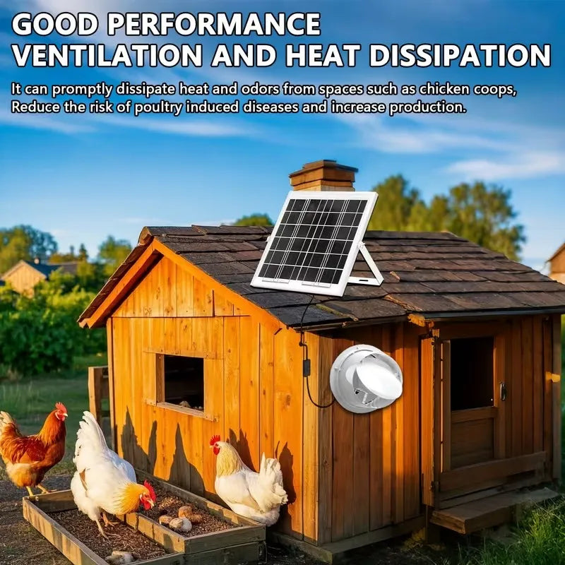 4-Inch Solar-Powered Exhaust Fan Kit