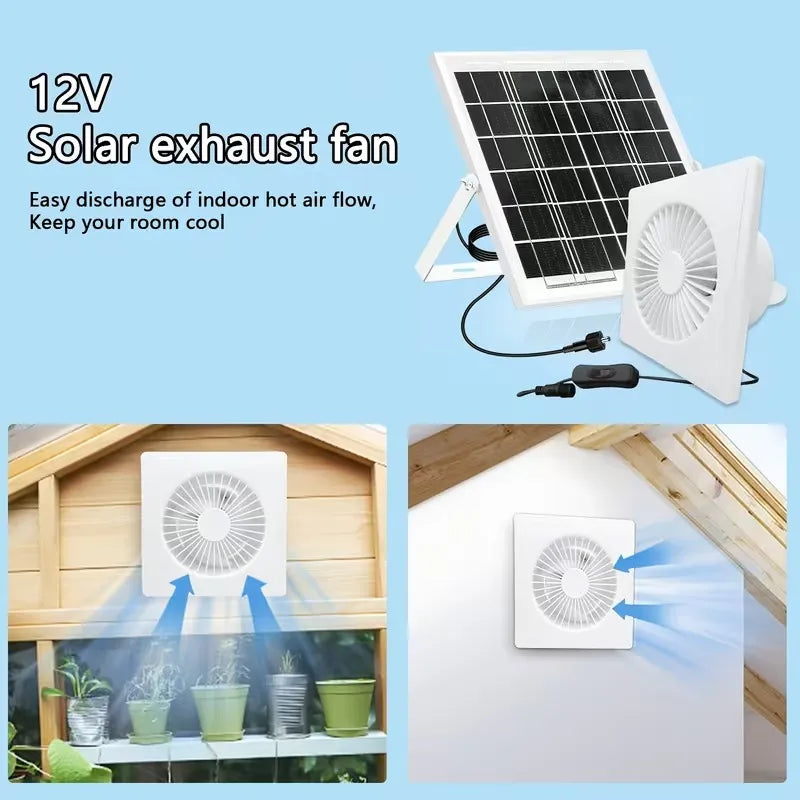 4-Inch Solar-Powered Exhaust Fan Kit