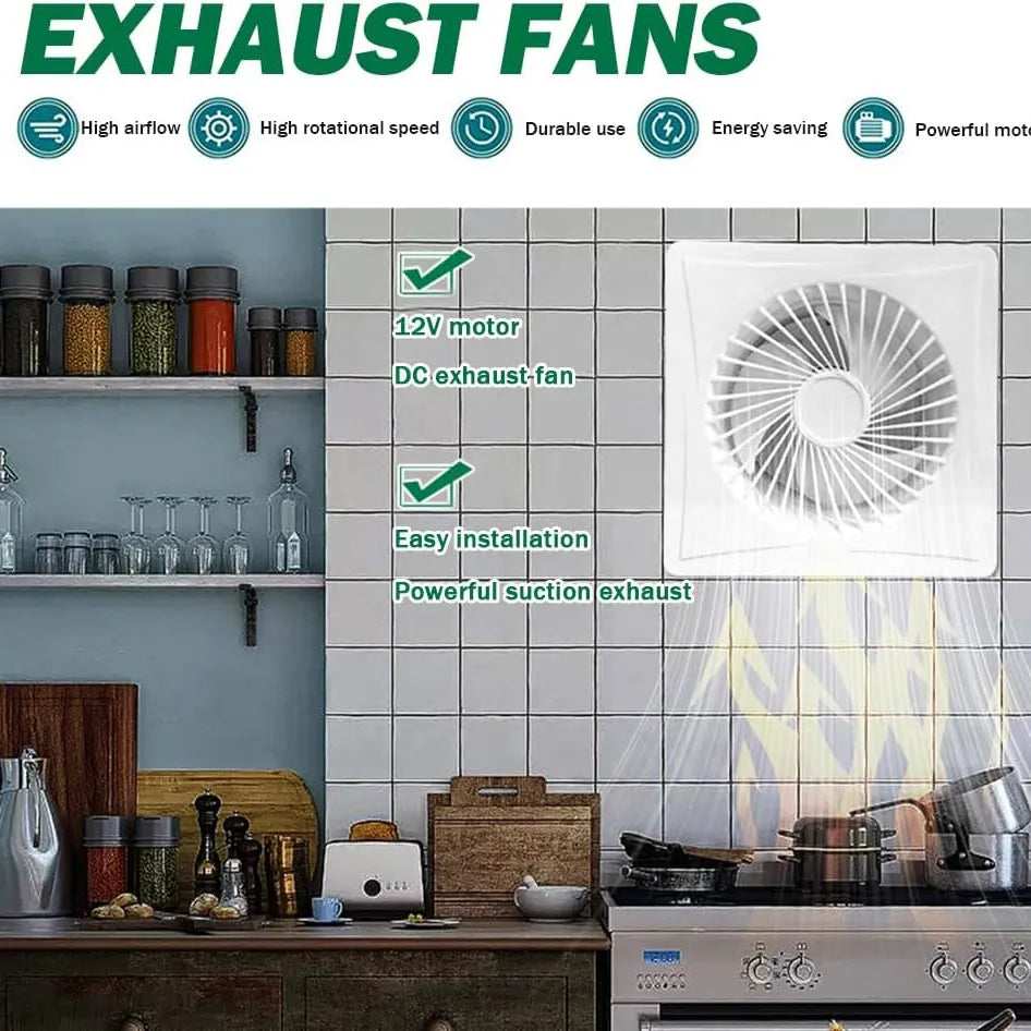 4-Inch Solar-Powered Exhaust Fan Kit