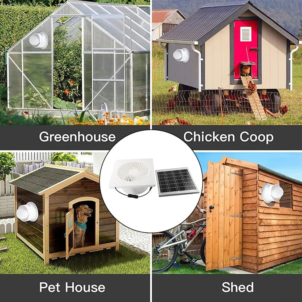 4-Inch Solar-Powered Exhaust Fan Kit