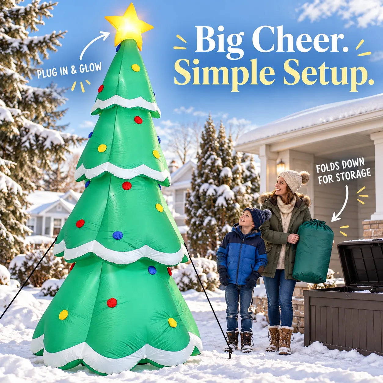 6.9 FT Lighted Inflatable Christmas Tree