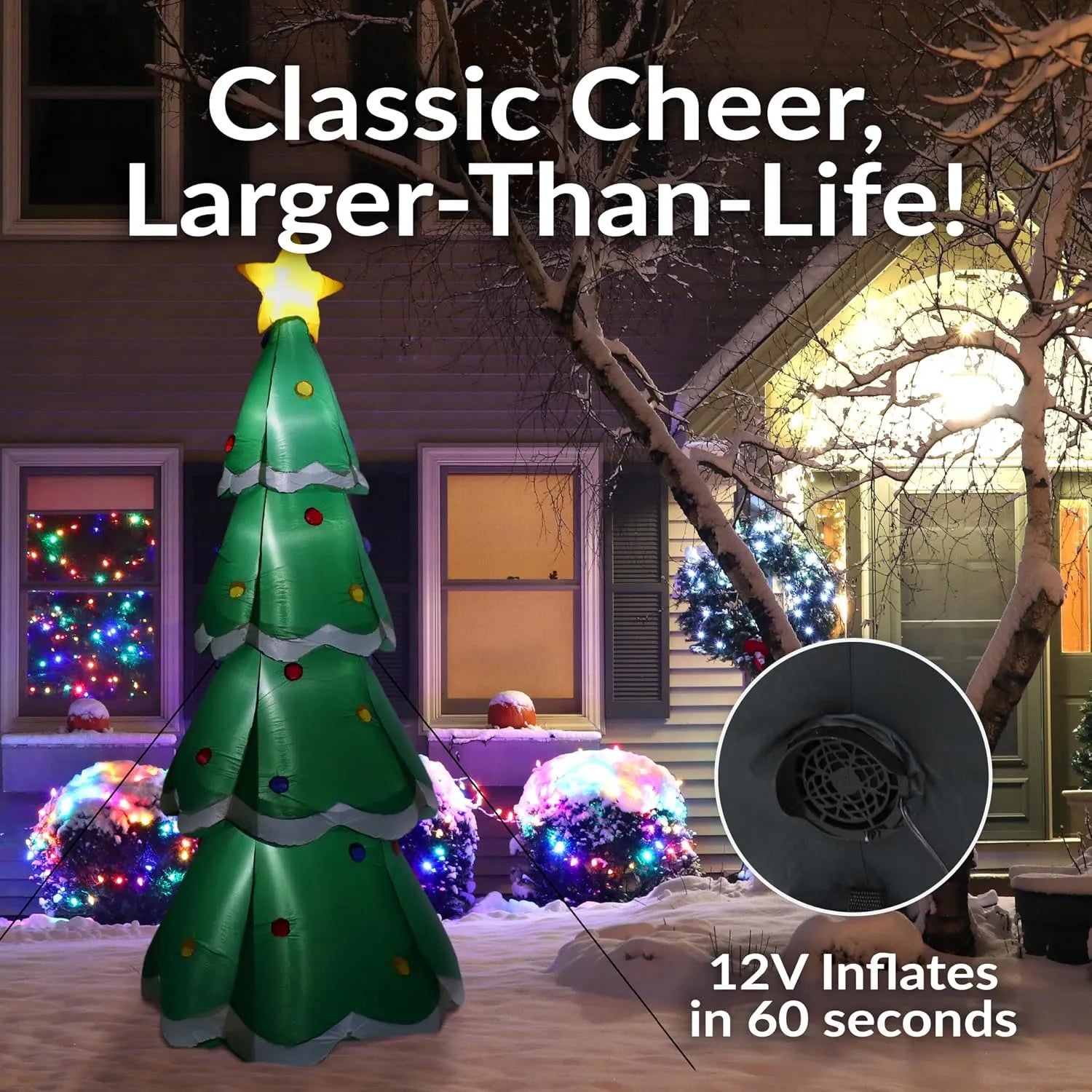 6.9 FT Lighted Inflatable Christmas Tree