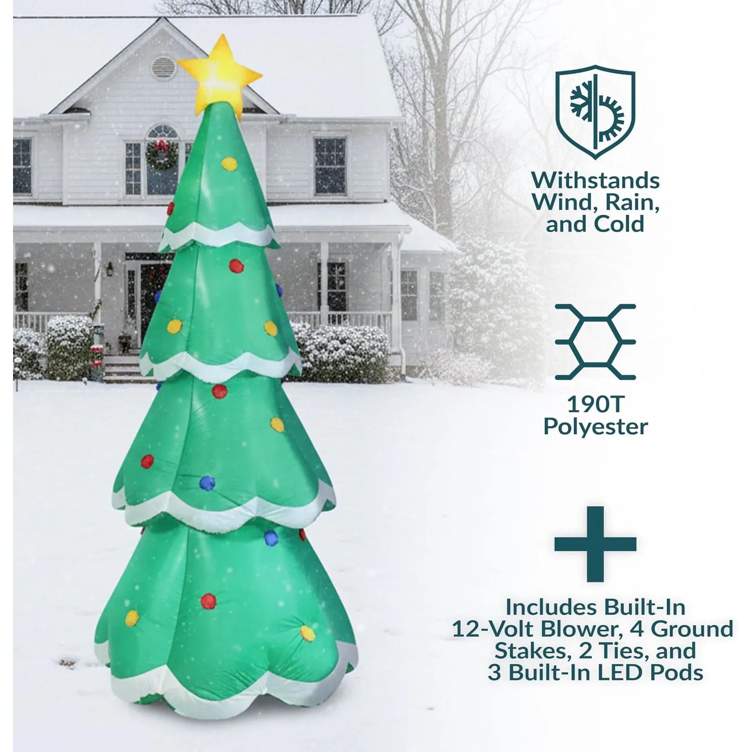 6.9 FT Lighted Inflatable Christmas Tree