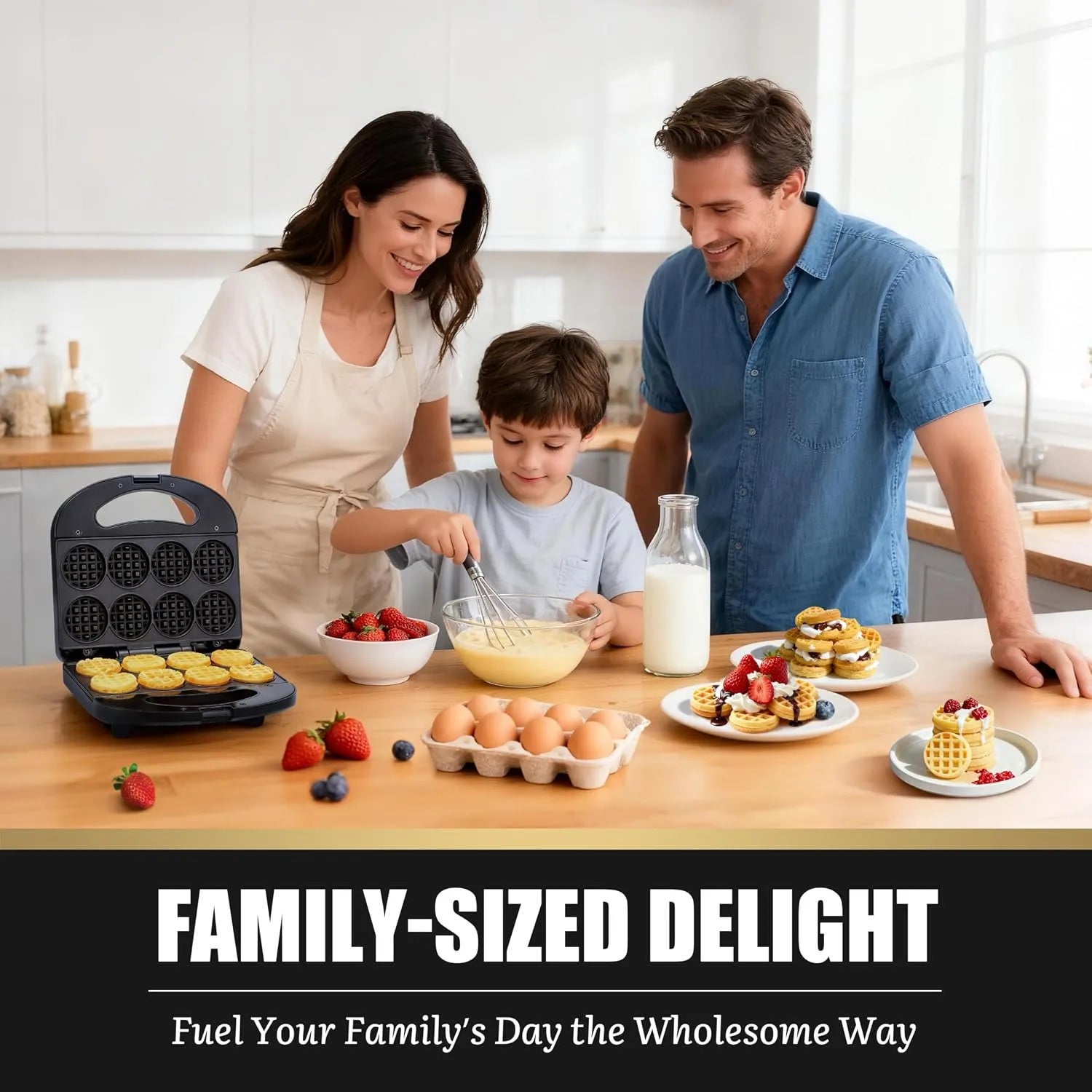 8-at-Once Mini Waffle Maker