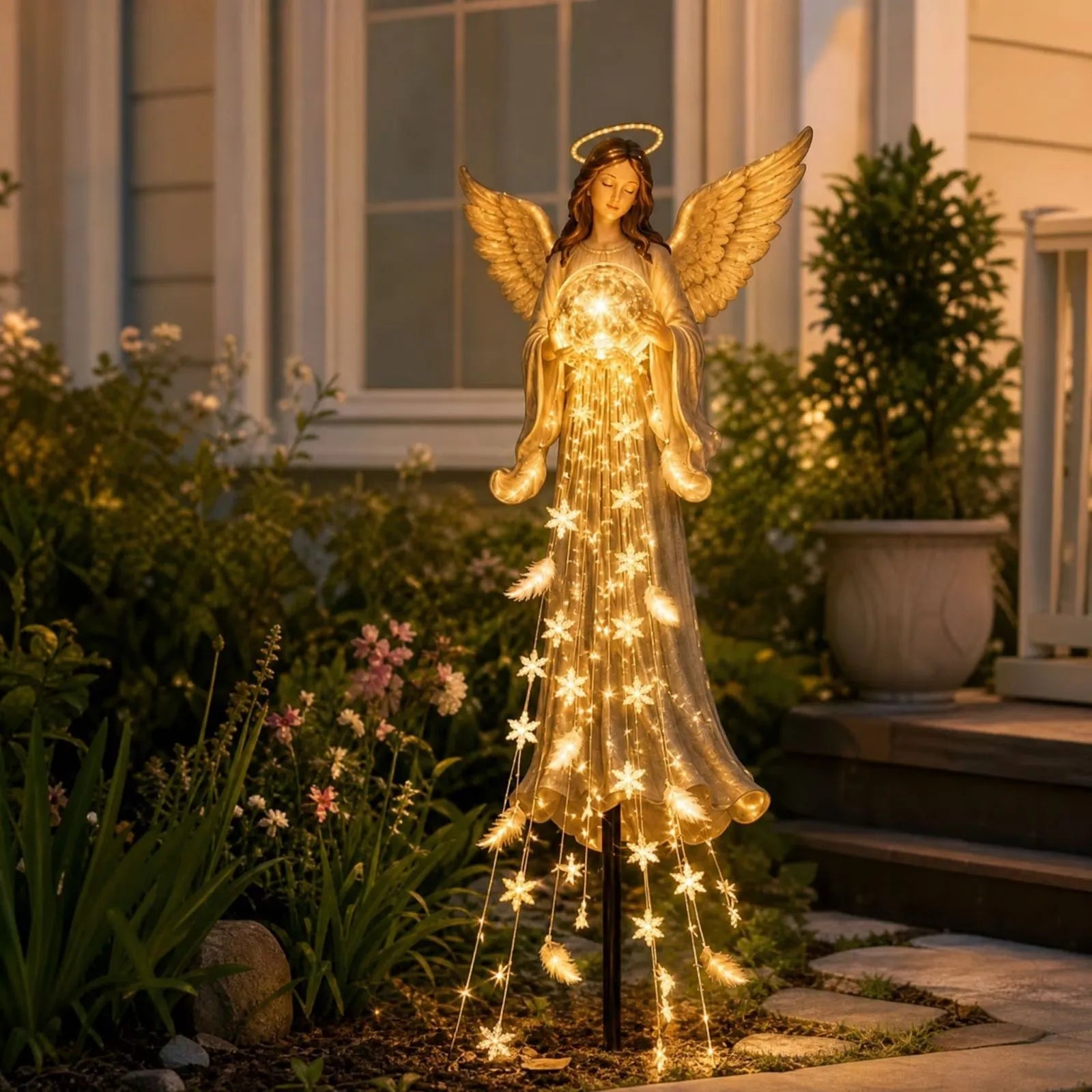 Angel Blessing Solar Garden Light