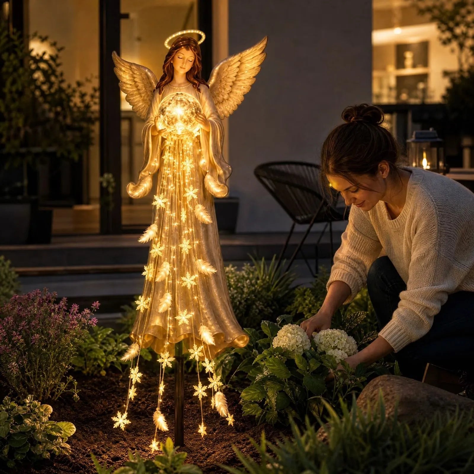 Angel Blessing Solar Garden Light