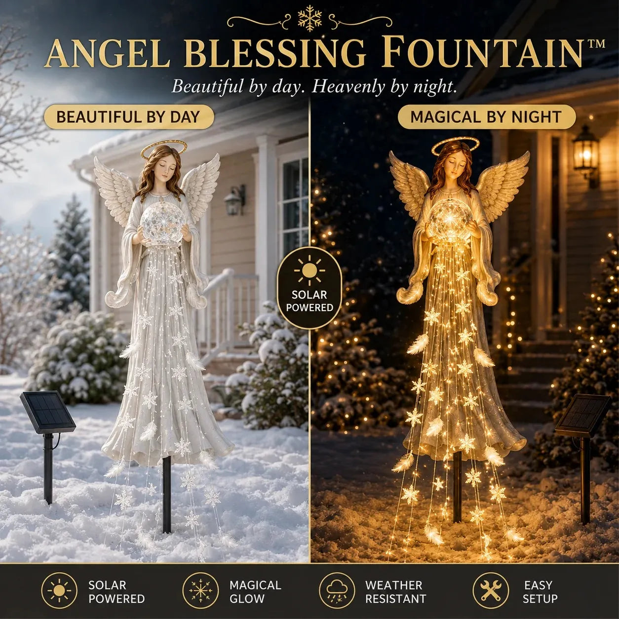 Angel Blessing Solar Garden Light