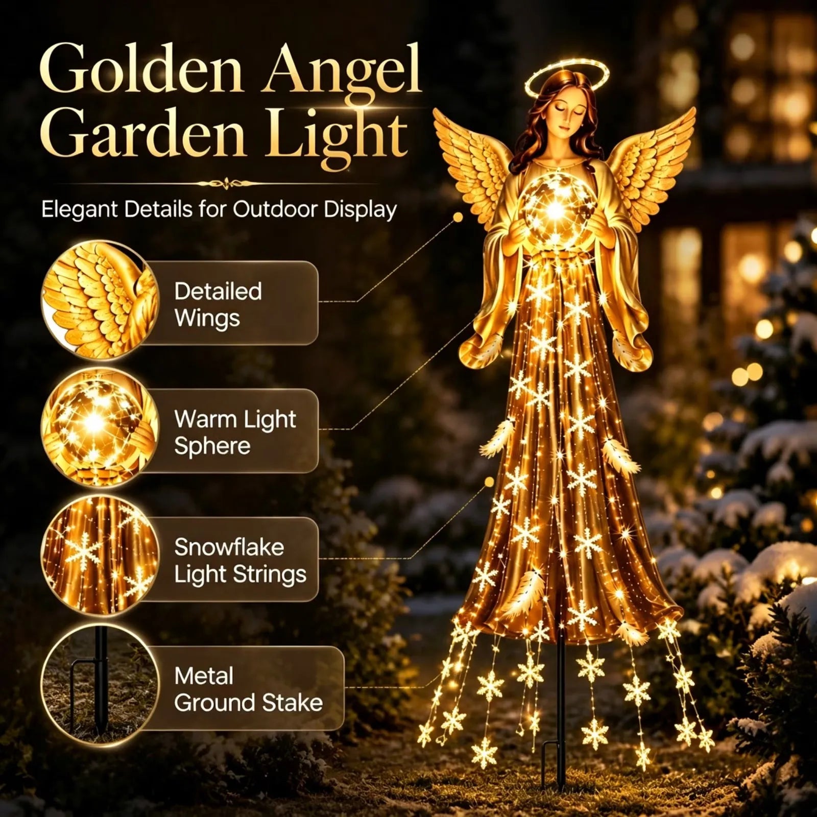 Angel Blessing Solar Garden Light