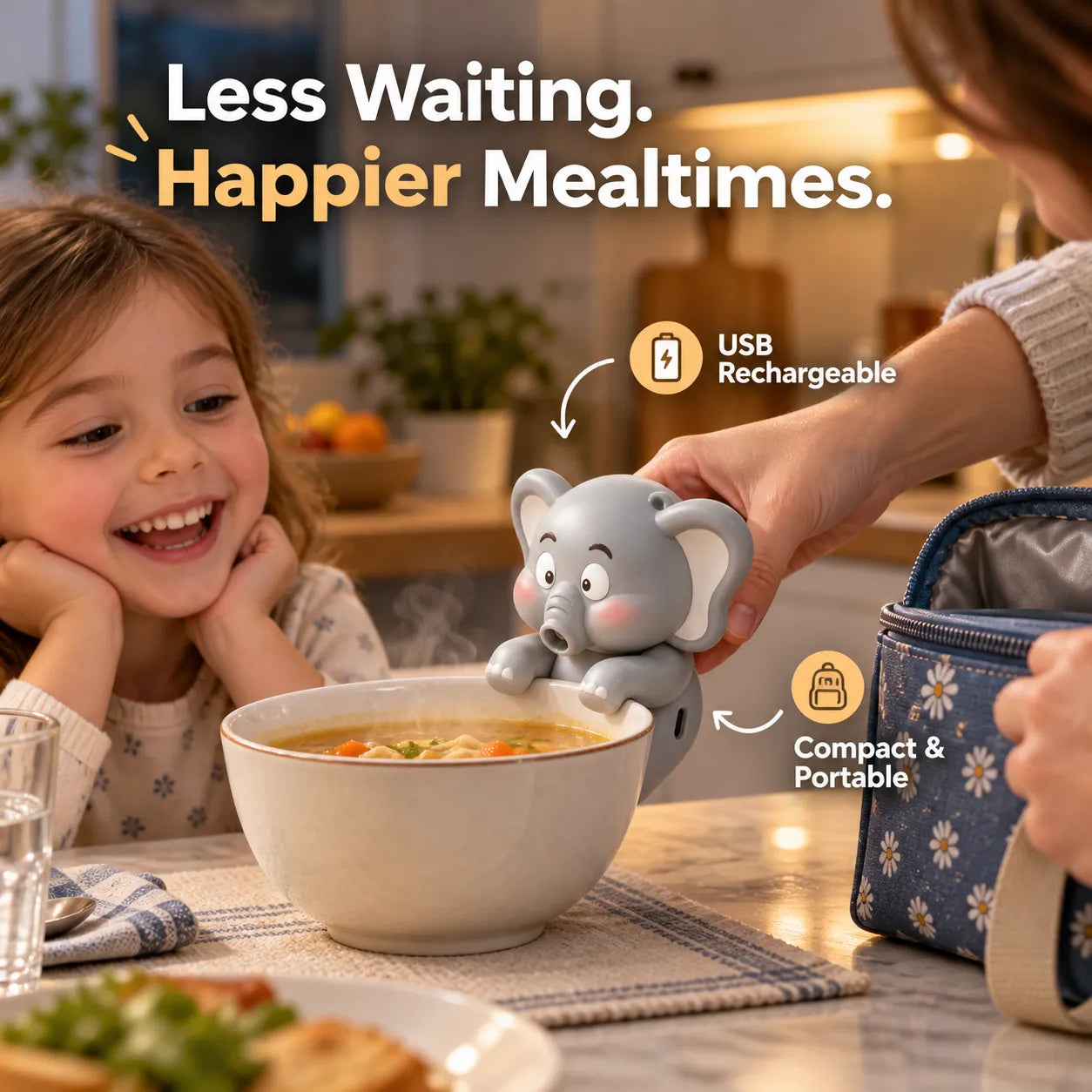 Elephant Clip-On Food Cooling Fan