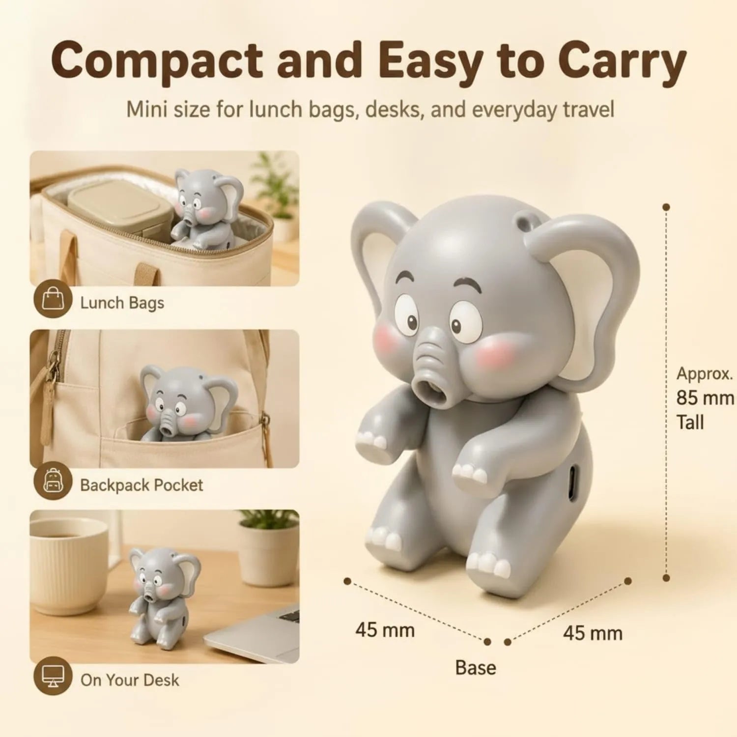 Elephant Clip-On Food Cooling Fan
