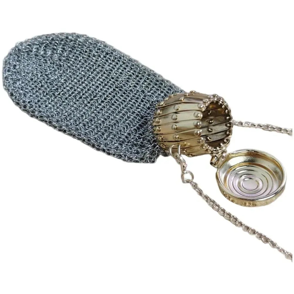 Expandable 1920s-Inspired Chain-Mesh Coin Purse