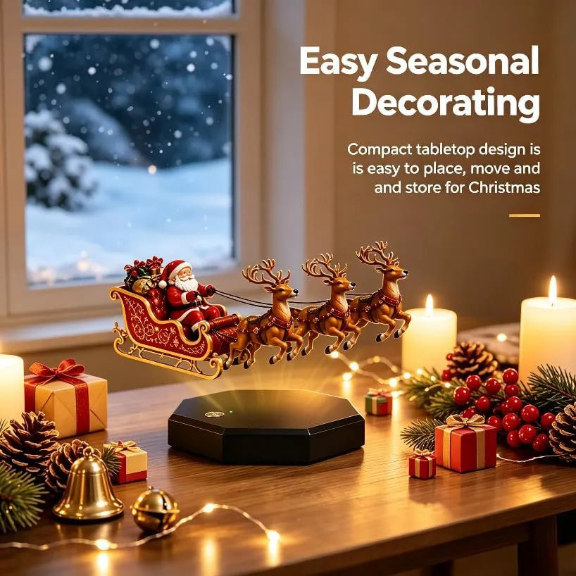 Floating Santa Sleigh Magnetic Levitation Christmas Display