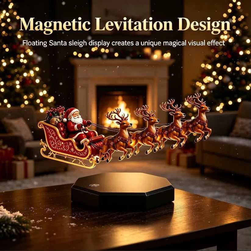Floating Santa Sleigh Magnetic Levitation Christmas Display