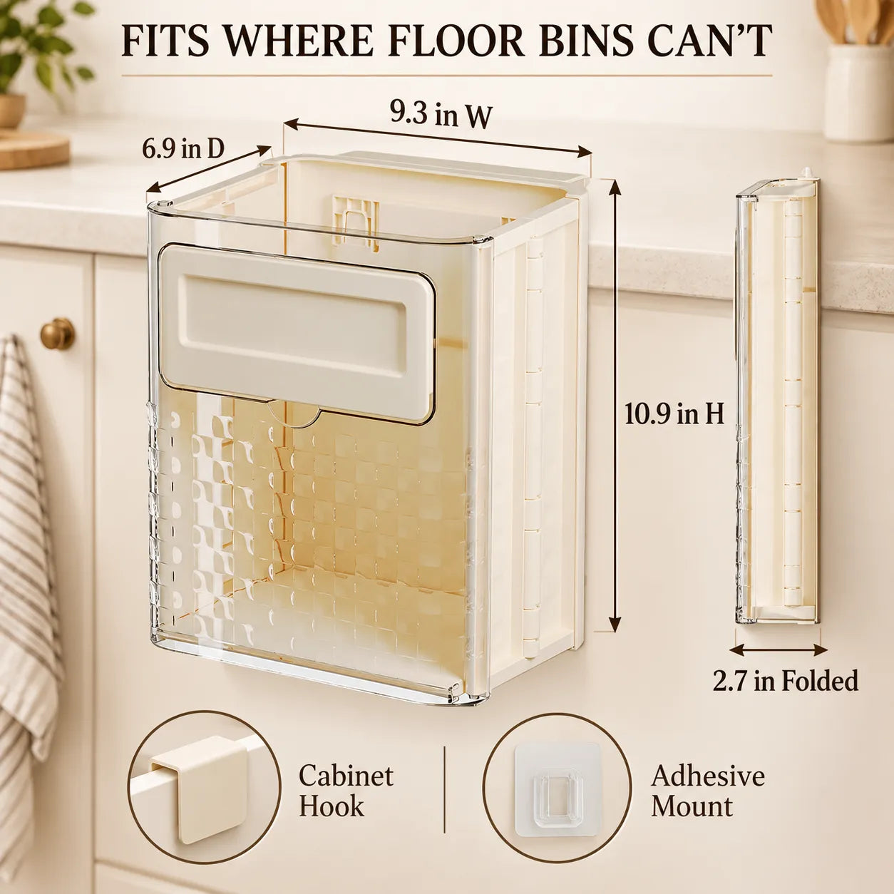 Foldable Wall-Mounted Trash Bin