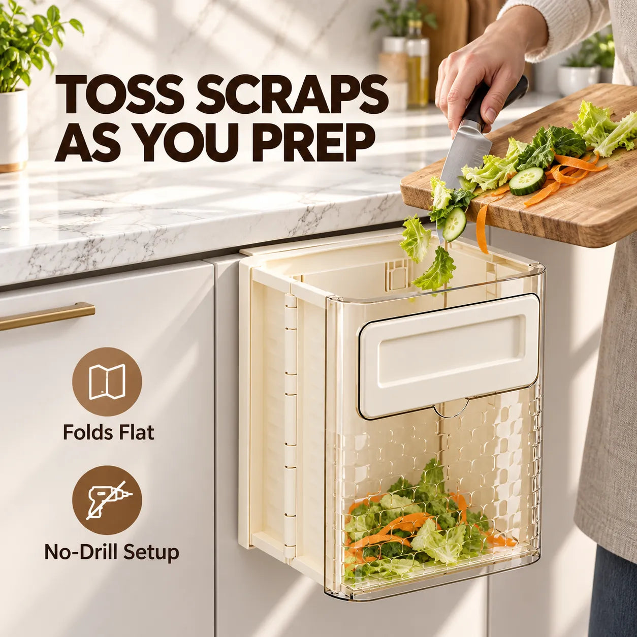 Foldable Wall-Mounted Trash Bin