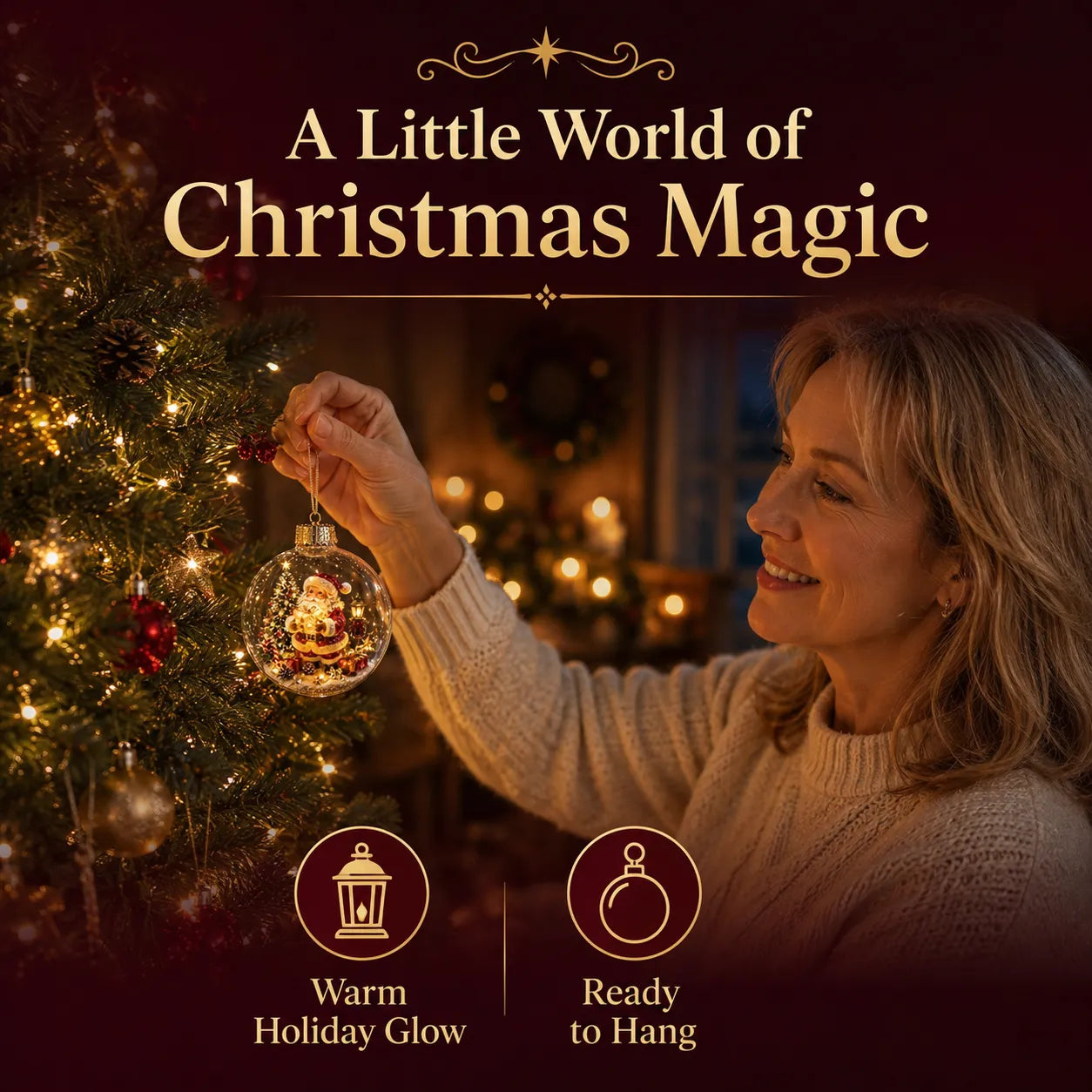 Glowing Christmas Diorama Ornament — A Tiny Holiday World