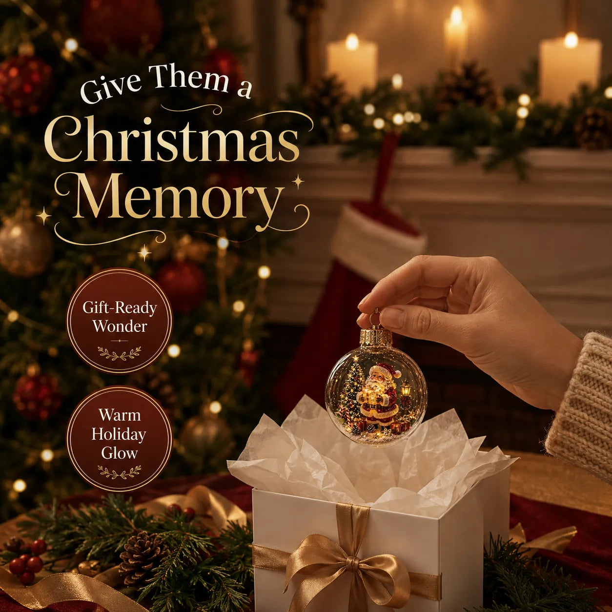Glowing Christmas Diorama Ornament — A Tiny Holiday World
