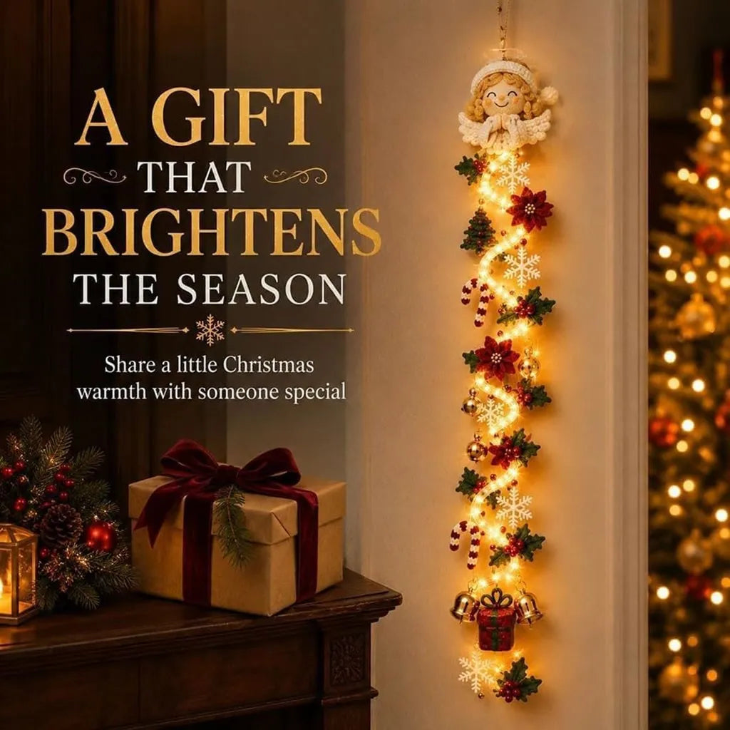 Glowing Christmas Door Hanger – Light-Up Vertical Holiday Décor