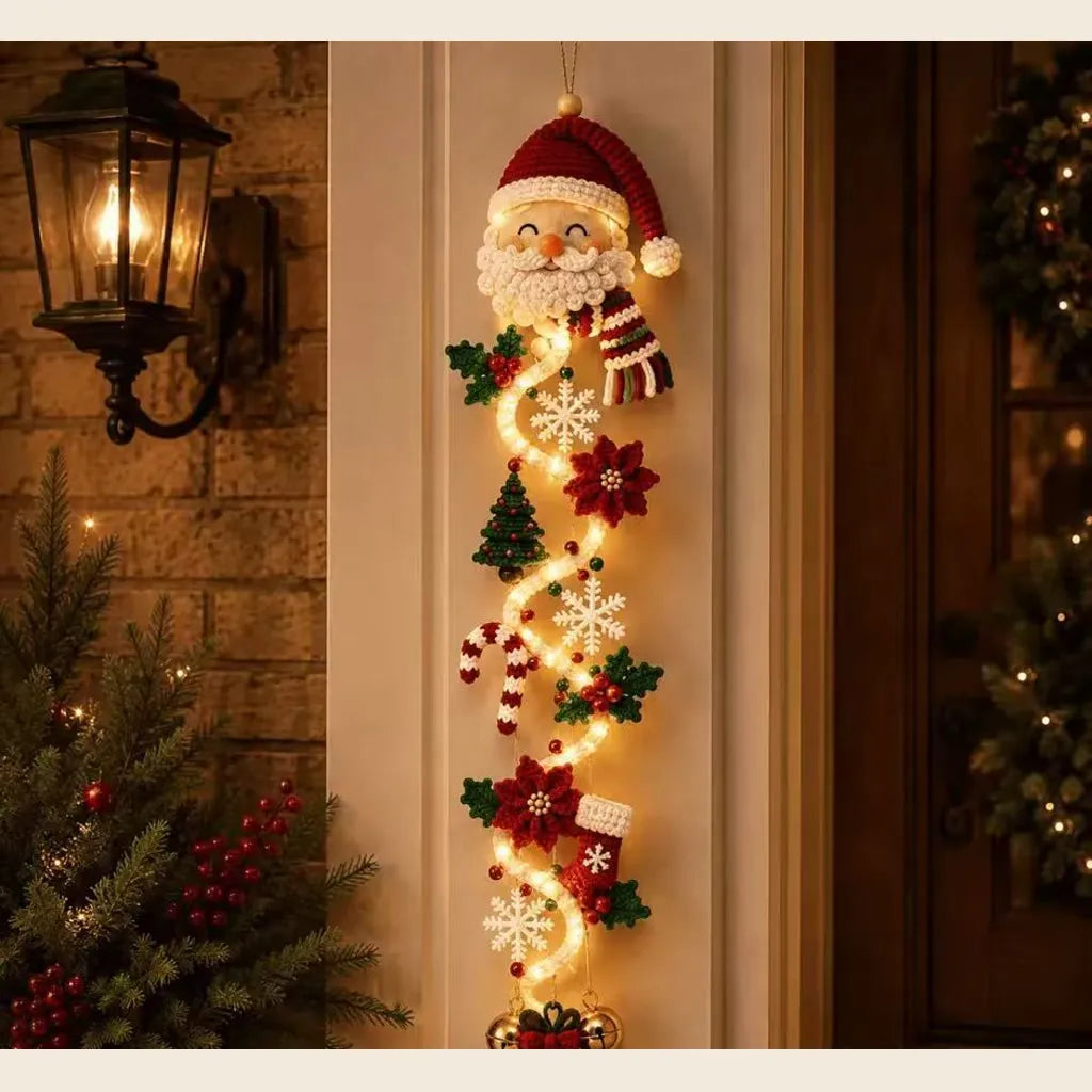 Glowing Christmas Door Hanger – Light-Up Vertical Holiday Décor