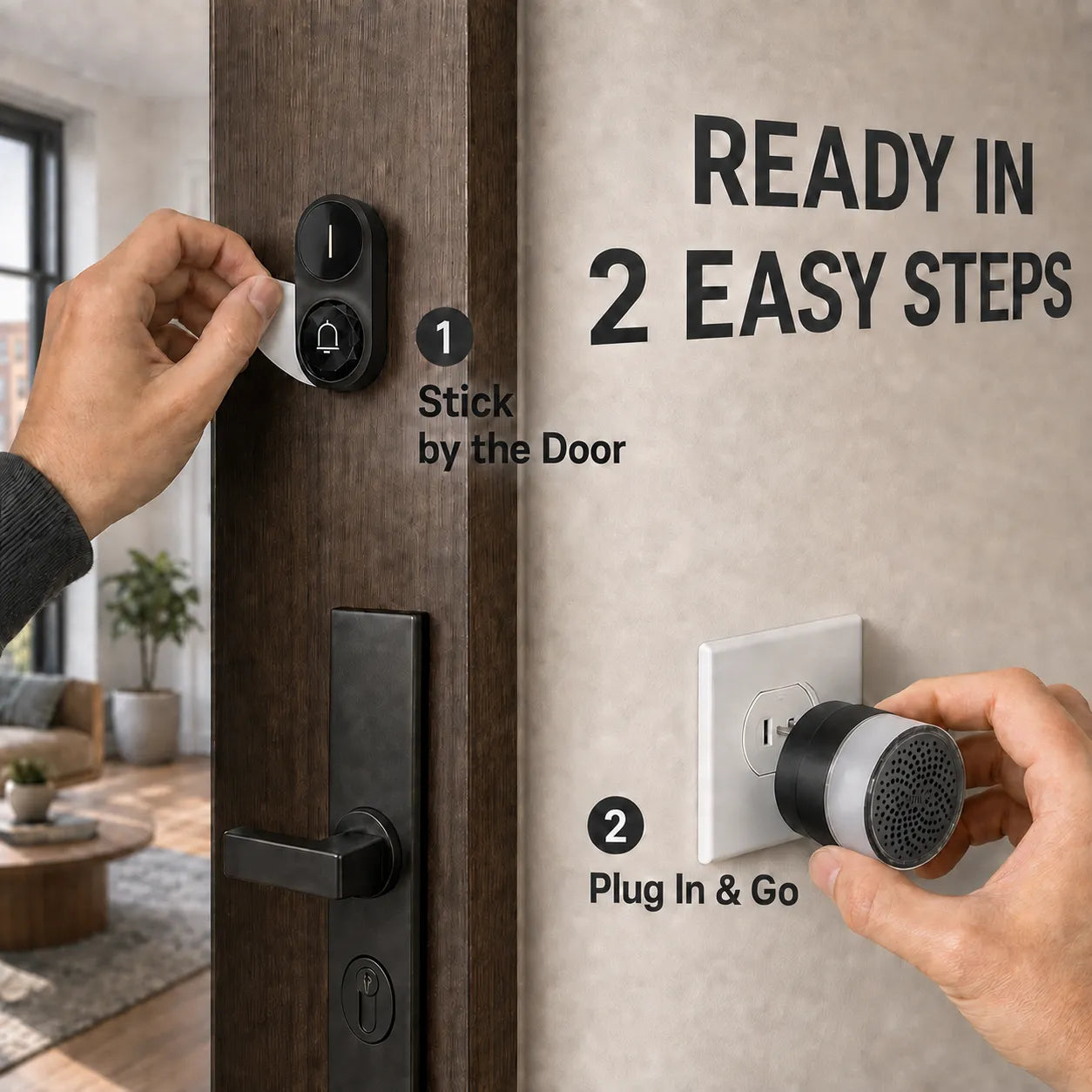 Light-Up Wireless Doorbell & Plug-In Chime