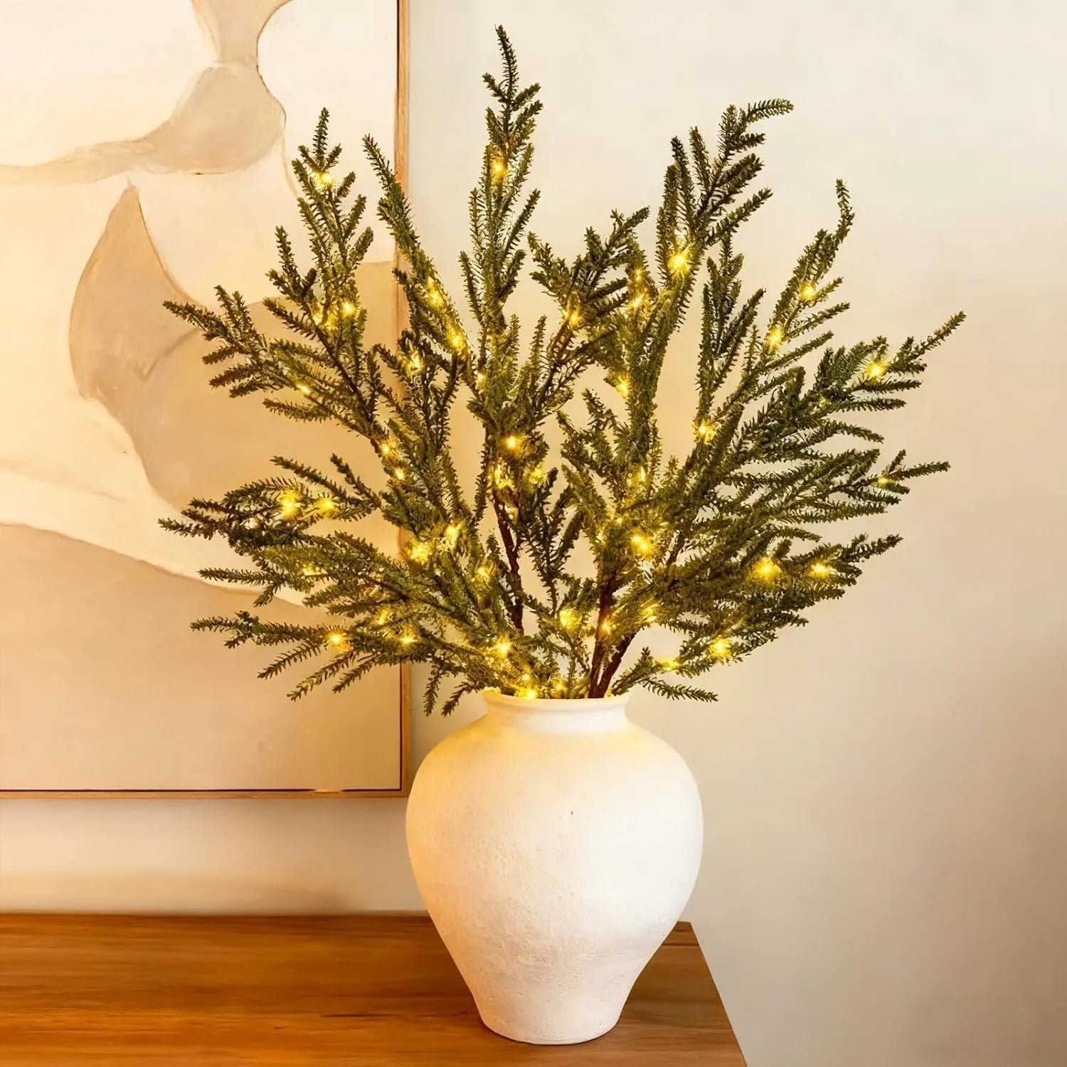 Lighted Norfolk Pine Branches – DIY Holiday Greenery Set