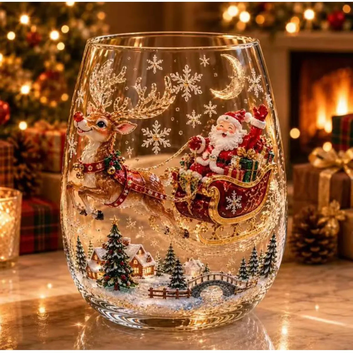 Magical Christmas 3D Art Glass Collection