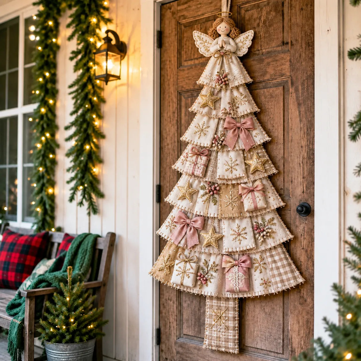 Make Your Own Oversized Patchwork Christmas Tree Door Hanging Kit