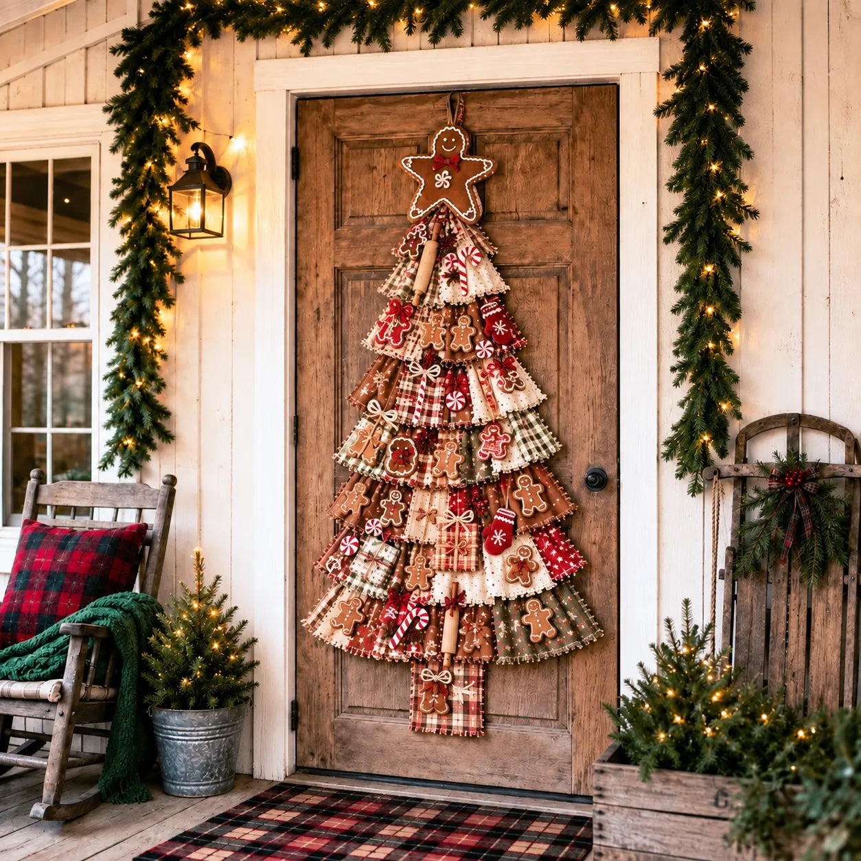 Make Your Own Oversized Patchwork Christmas Tree Door Hanging Kit