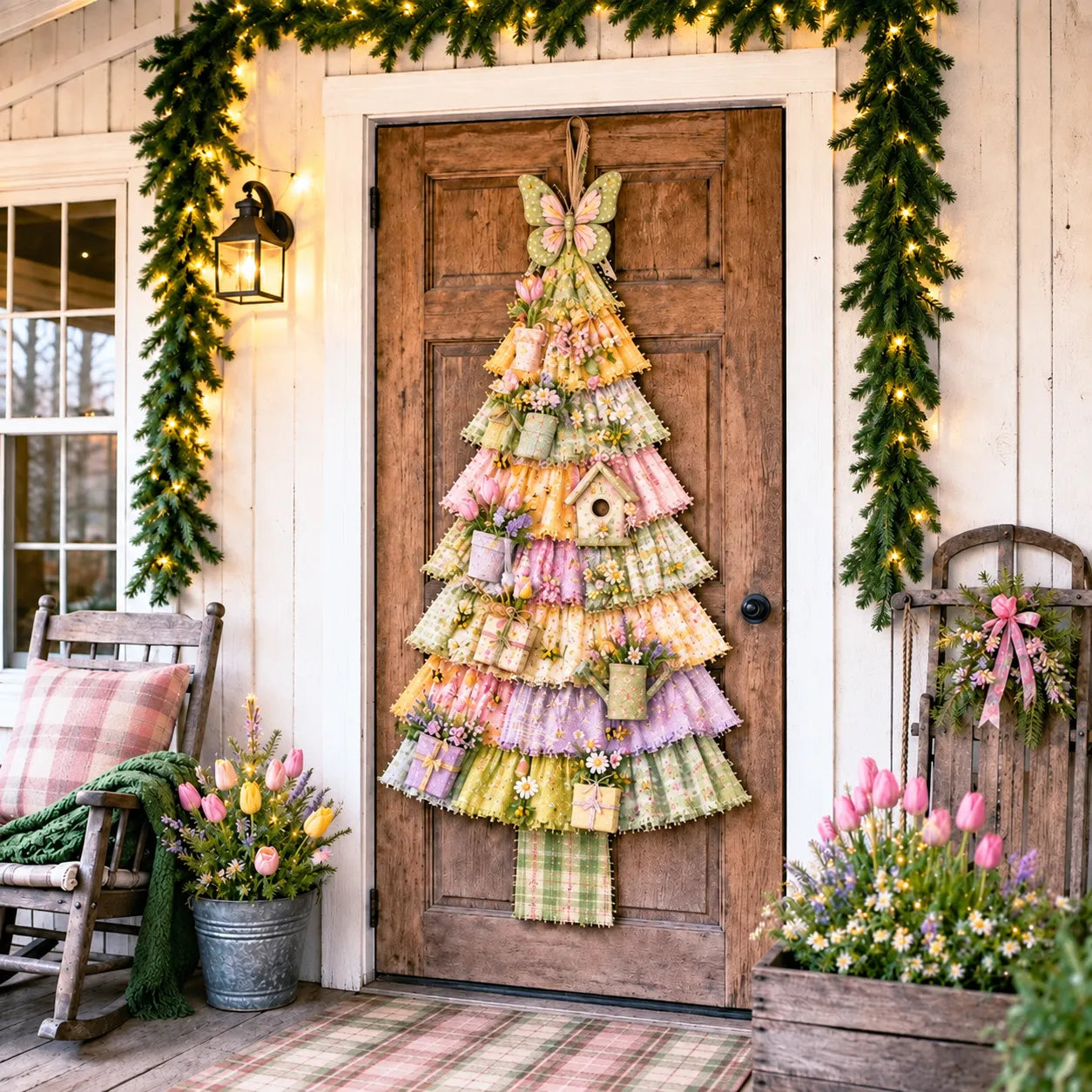 Make Your Own Oversized Patchwork Christmas Tree Door Hanging Kit