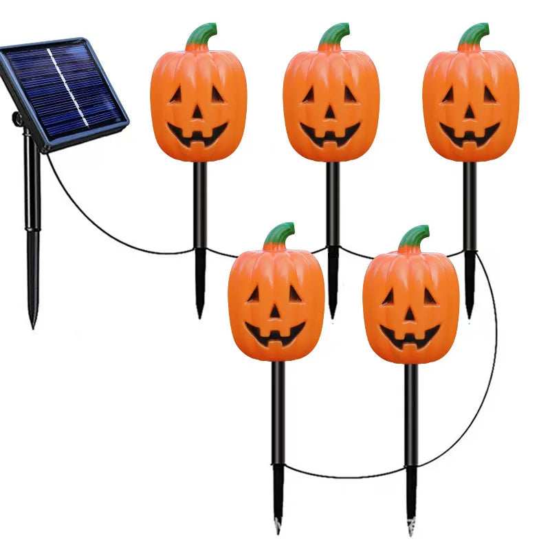 Nostalgic Solar Pumpkin Pathway Lights – 5-Piece Set