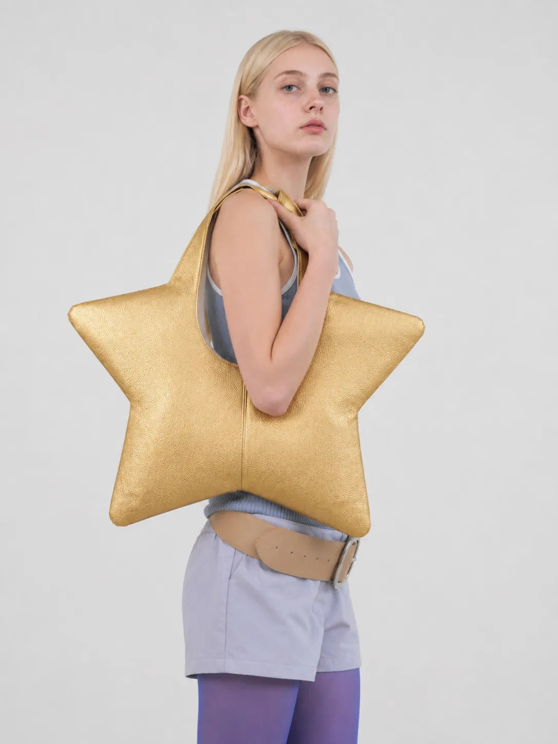 Oversized Star-Shaped Statement Tote