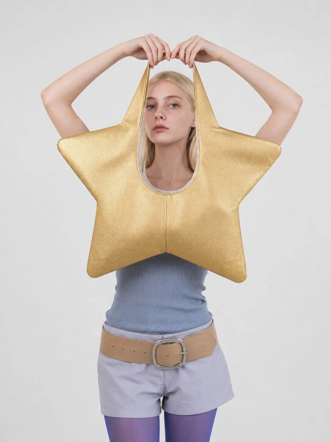 Oversized Star-Shaped Statement Tote